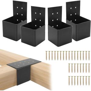 Buy cheap 4"x 4" Pergola Brackets Steel 3-Way Flat Angle Corner Bracket Heavy Duty Black Powder Coated Pergola Kit For Gazebo from wholesalers