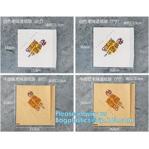 Buy cheap Excellent oil-proof take away burger wrapping paper bag,Recyclable Custom Printed Brown Kraft Paper Wrap Food Bread Sand from wholesalers