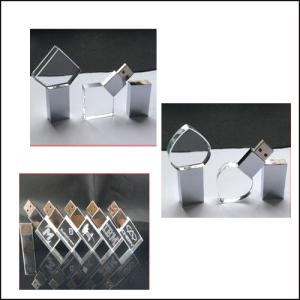 Buy cheap New promotional customed logo crystal usb flash drive disk from wholesalers