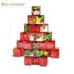 China Luxury Custom Christmas Mystery Paper Gift Advent Calendar Box Surprised Cosmetic Mystery Boxes With Jolly Packaging for sale