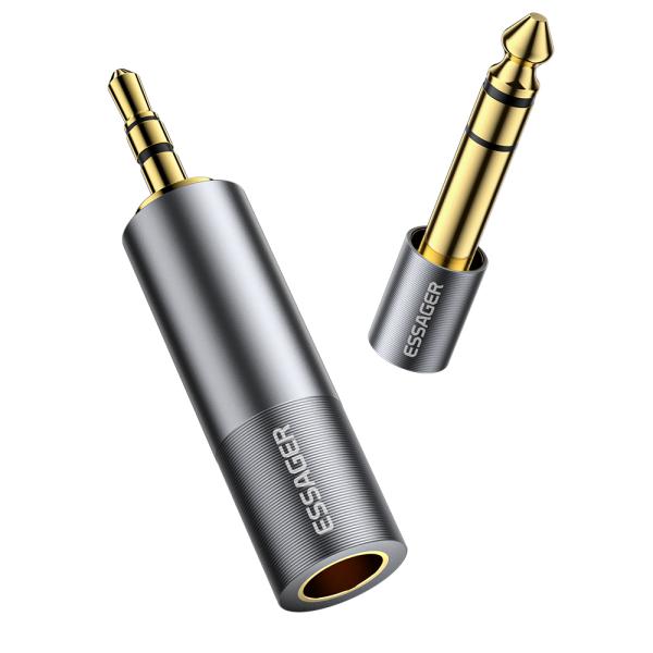 Essager ES-OTG28 3.5mm To 6.5mm Stereo Audio Jack Adapter For Speaker Guitar