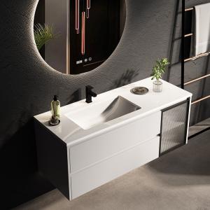 Buy cheap Single Sink LED Mirror Cabinet Moisture Resistant Bathroom Vanity from wholesalers