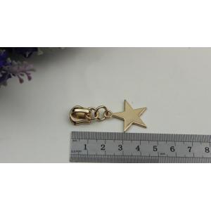 Buy cheap Customized zinc alloy light gold purses 5# stars pattern zipper puller with slider from wholesalers