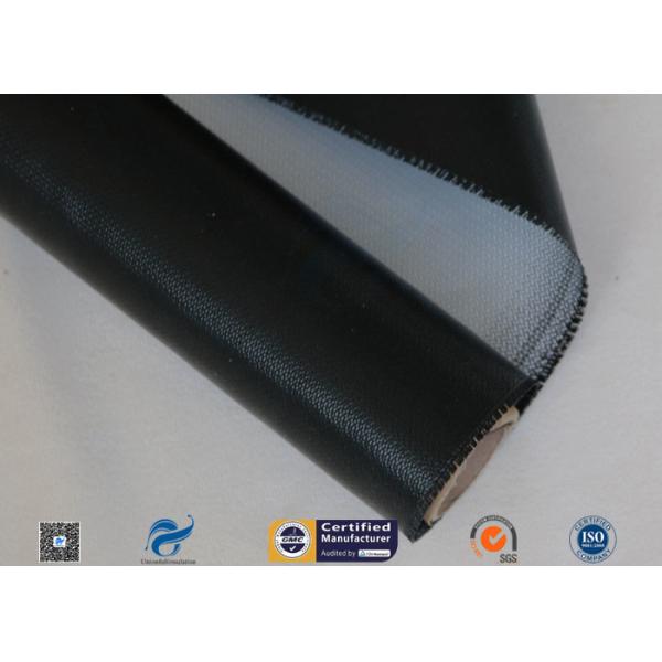 Buy cheap 0.45mm Black Silicone Coated Thermal Insulation Fiberglass Fabric 8H Satin Weave from wholesalers