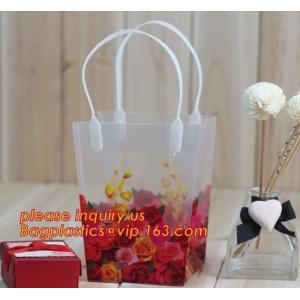 Buy cheap PP Trapezidal Rectangular Flower Package Bags,PP Flower Plastic Carry Bag with Tube Handle,flower pot bag printing PP pl from wholesalers
