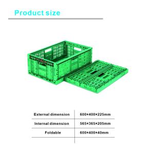 Buy cheap Moving Mesh Fruit Crate Plastic Turnover Basket with Customized Color and Foldable Design from wholesalers