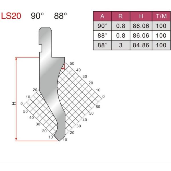 42CrMo Bending Machine Dies LS20 Press Brake Tool