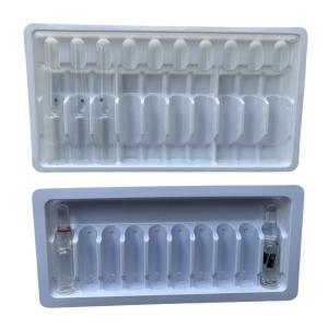 PET blister packaging tray 1ml 2ml water injection medicine ampoule tray custom