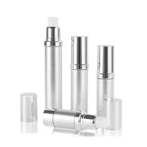 Buy cheap Silver Round Eye Cream Airless Bottle 80ml Plastic AS Snap On from wholesalers