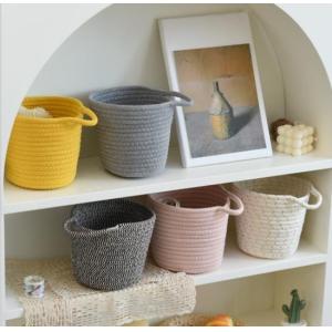 Buy cheap Decorative Custom Woven Cotton Rope Candy Storage Fabric Container Wholesale Spa Gift hanging Baskets Organizer from wholesalers