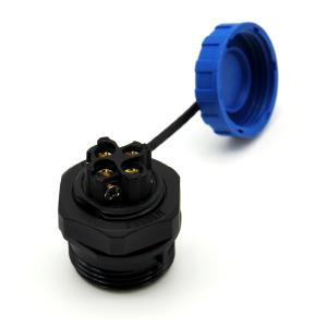 Buy cheap 12mm 4 Pin Waterproof Plug Panel Mount Connector Nut Type Docking Assembly from wholesalers