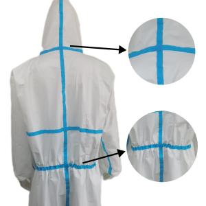 Buy cheap OEM Accepted En1149 Type5 6 Disposable Coveralls Suit with Blue Tape Request Sample from wholesalers
