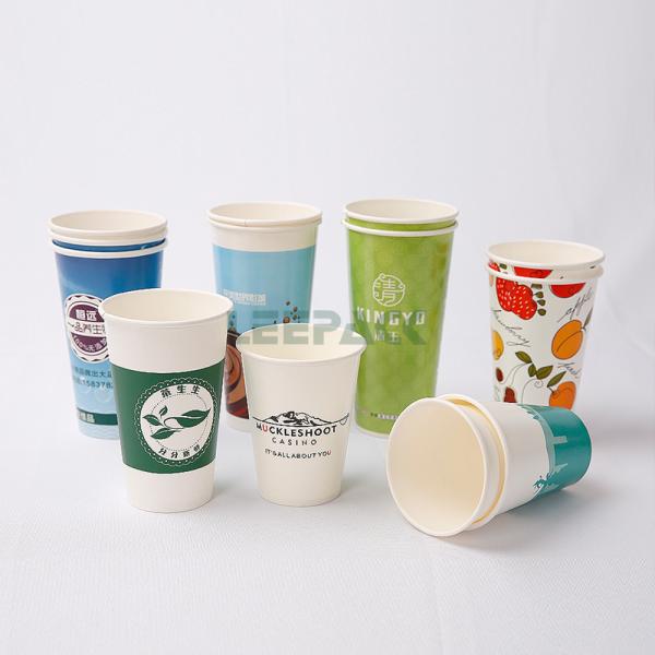 Buy cheap 16oz single wall cold paper cup ,double PE coated wholesale disposable cold drink paper cup for soda store from wholesalers