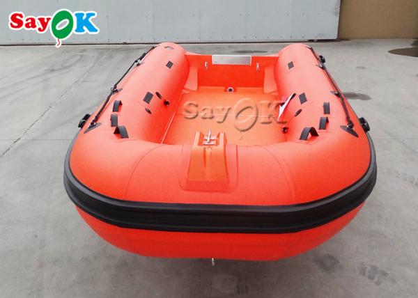 Buy cheap 12.8ft 390cm Red PVC Inflatable Boats With Outboard Motor from wholesalers