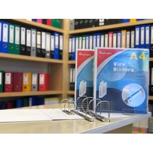 Buy cheap White File Folder Durable Hinge ONE Touch Easy Open 4 Ring Binder With 4cm Back Width PVC from wholesalers