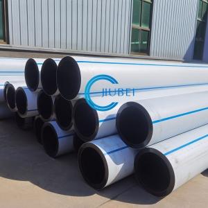 Water Supplying Dredging HDPE Pipe With Steel Flanges In White Black Co Extruded