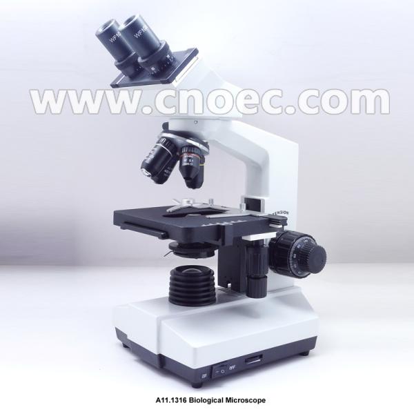 Quality WF10X Double Layers Mechanical Stage Biological Microscope A11.1316 With LED Lamp 1W Light Source for sale