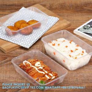 500 Ml Disposable Lunch Box Rectangular Bento Transparent Plastic Tableware