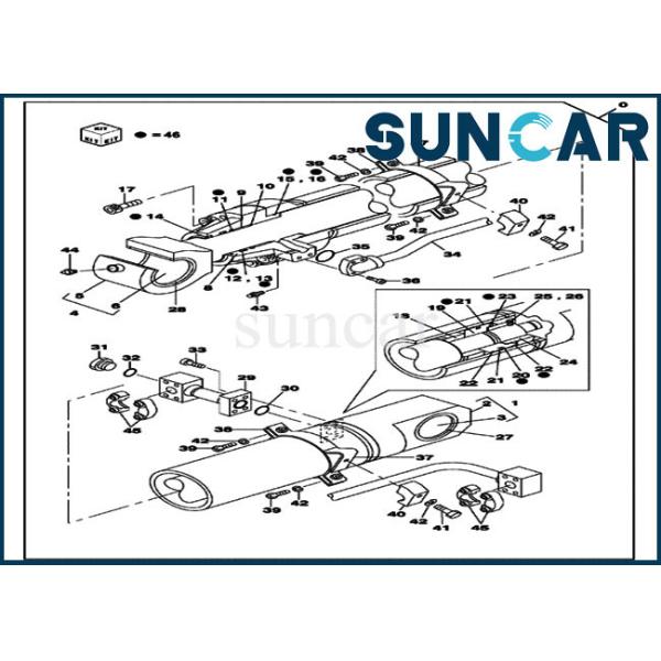 Buy cheap Repair Kits LZ007100 Bucket Cylinder Seal Kit Fits CX800B CX800 CASE Heavy Equipment from wholesalers