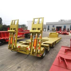 Detachable Gooseneck Low bed Semi Trailers with Slope for Excavators Bulldozers