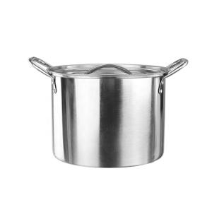Buy cheap Silver Stainless Steel Thick Stockpot Large Soup Pot Heavy Duty  With Lid from wholesalers