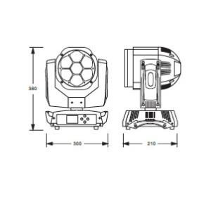 Long Lifespan DJ Shows Moving Head Stage Light LED Zoom Effect DMX512 For
