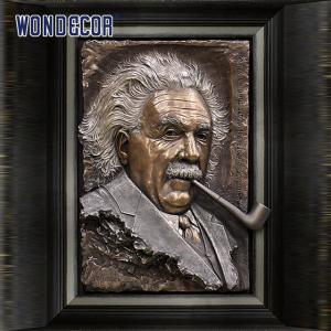 Buy cheap Interior Einstein Decorative Metal Wall Sculpture Bronze from wholesalers