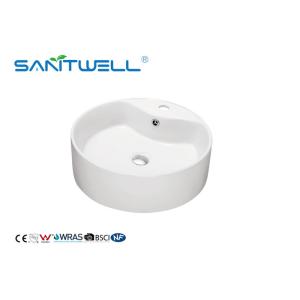 Buy cheap Toilet Hand Wash Ceramic Art Basin Ceramic Basin Round Shape With Overflow 460 * 460 * 150mm from wholesalers