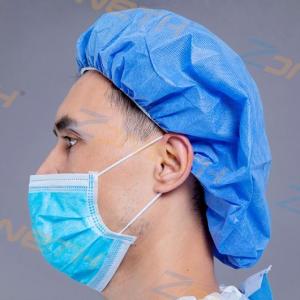 Buy cheap Blue Laboratory Surgeon Ultrasonic Disposable Bouffant Cap from wholesalers