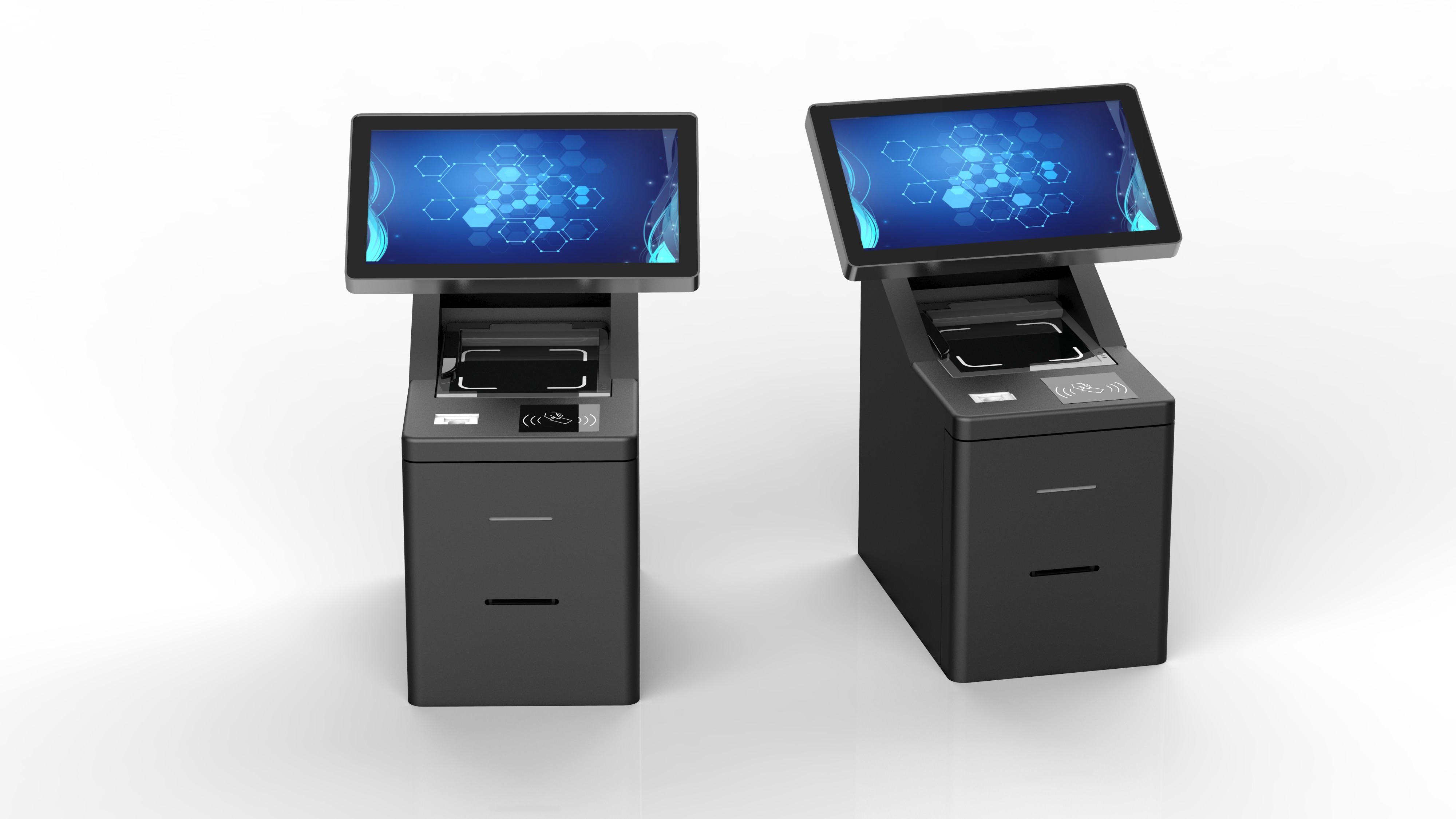 Buy cheap 15inch Hotel Self Service Kiosk Key Card Encoder Face Recognition from wholesalers