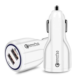 Buy cheap Lightweight  Durable White USB Car Charger Long Lifespan Quick Charging from wholesalers