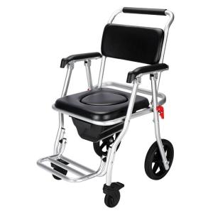 Buy cheap Folding Commode Shower Chair With Bedpan Home Care Black from wholesalers