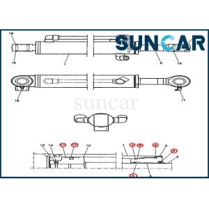 Buy cheap PE01V00004R100 Dozer Blade Cylinder Seal Kit CX14 CASE Hydraulic Cylinder product