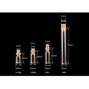 Buy cheap 10mm Mini Vials/ Cork Jars Decoration/Clear Glass Jars Bottles with Cork Stoppers for Arts & Crafts, Projects from wholesalers