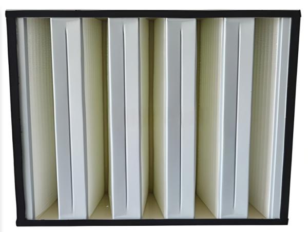 Large Air Volume V Bank Air Filter 4 Pack Galvanized Frame HEPA Filters Easy