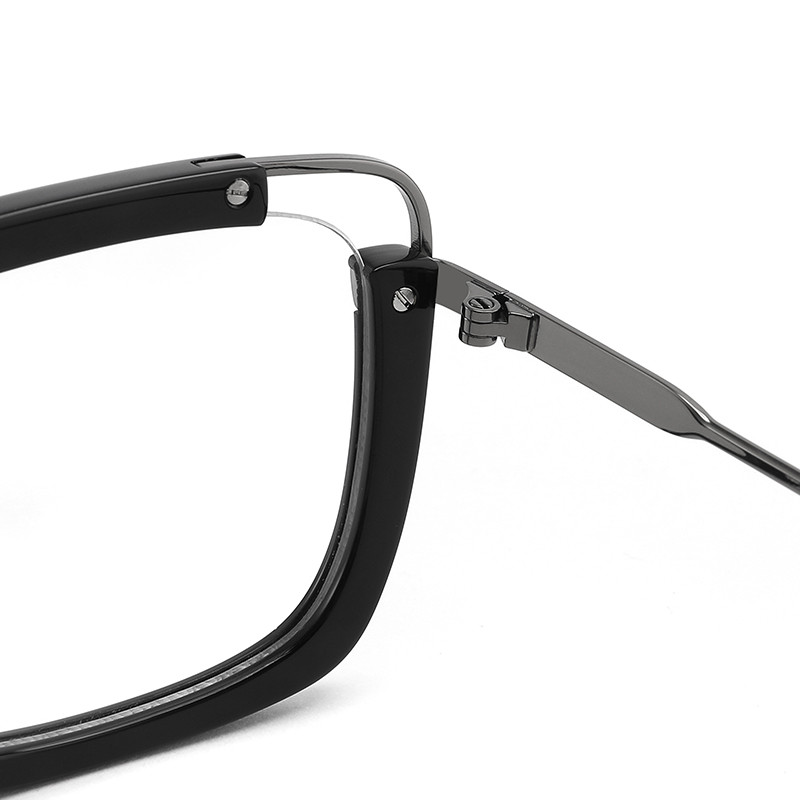 Buy cheap Unisex Square Acetate Metal Glasses Flat Top Big Eyeglass Frames from wholesalers