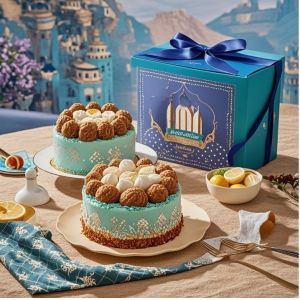 Custom Gift Pastry Cake Box Baking Dessert Paper Packaging Oblong Shape