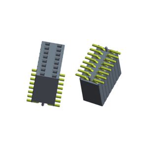 Customized 2.54mm Dual Row SMT Header Connector Gold Flash For Pcb Board