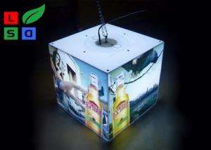 China 40 Watt 3030SMD LED Shop Display Cube Lightbox With Ceiling Hanging Kits on sale
