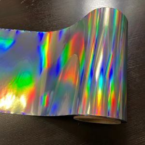 China PET Thermal Lamination Film Holographic Metallized Rainbow Pattern for Packaging Printing on sale