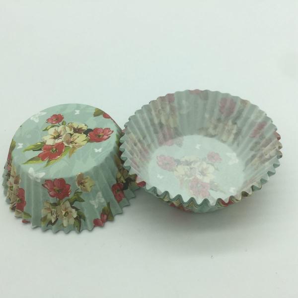 Buy cheap Light Blue Paper Cupcake Holders Mold , Patterned Cupcake Liners Muffin Pastry Cup from wholesalers