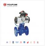 Buy cheap PFA Lined SS Double Flange Ball Valve Pneumatic Actuator ANSI Standard from wholesalers