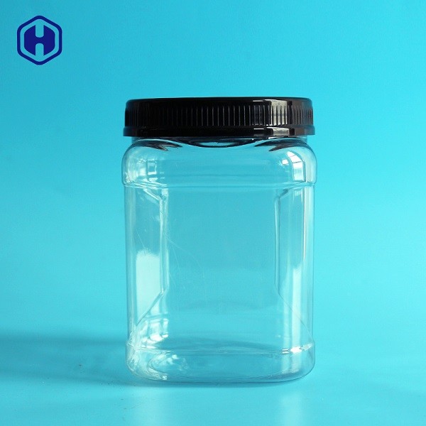 Quality Home Kitchen Use Plastic Grip Jars Lightweight Plastic Biscuit Containers for sale