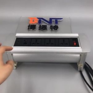 Buy cheap Conference manual rotate EU power table socket box with usb from wholesalers