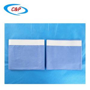 Plain Blue Surgical Utility Drape With Adhesive Non Woven Fabric
