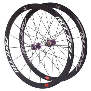 Buy cheap Alloy Bicycle Rim RUJIXU 700C Carbon Fiber Wheel Set V/C40mm Road Bicycle Wheel with Clincher Rim V Brake System from wholesalers