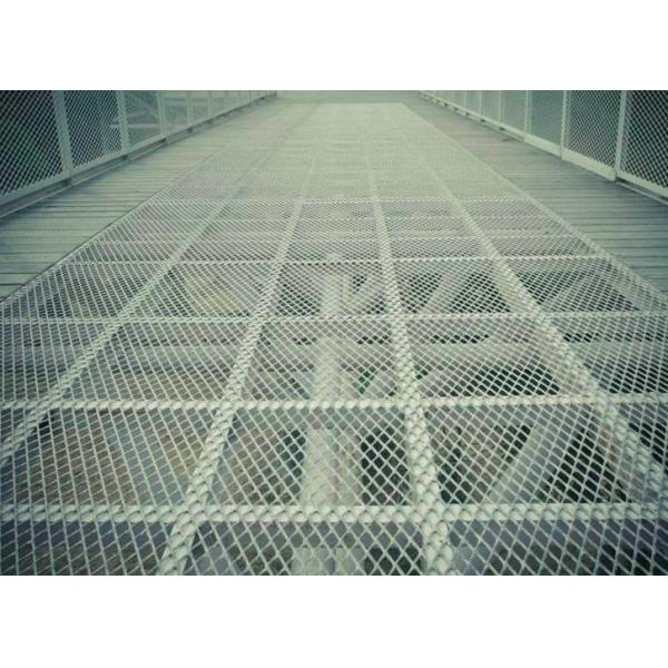 Quality Galvanised Expanded Metal Walkway Grating 4mm Thickness 1.5m Width for sale