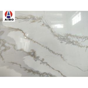 Buy cheap Marble Textures Calacatta White Engineered Quartz Stone For Countertop from wholesalers