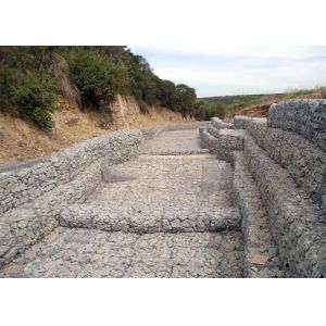 Buy cheap Five Twist Galvanized Gabion Mesh 10x12cm 4x1x1m Straight Twist Weaving from wholesalers
