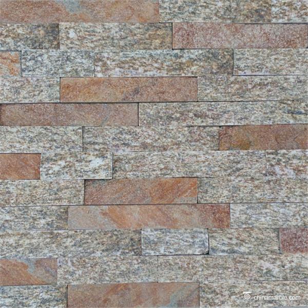 Quality Slate Culture Stone Yellow Red Tiger Skin And Rust Quartzite Stacked Stone Natural stone for sale